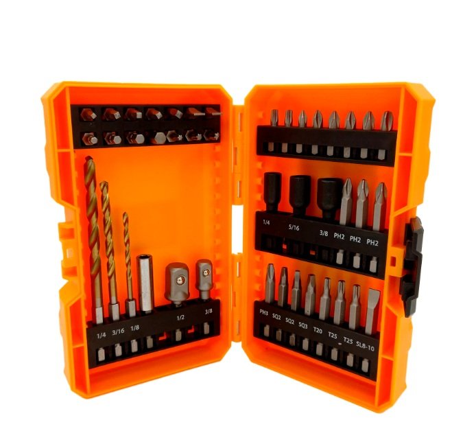 JUEGO DE PUNAS Y ACCESORIOS P/ TALADRO 42PCS LUSQTOFF